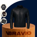 Campera de Hombre Draxen en Cuero Legítimo con Forro +3 REGALOS: Reloj, Cinturón y Billetera