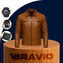 Campera de Hombre Cóndor en Cuero Legítimo +3 REGALOS: Cinturón, Reloj y Billetera