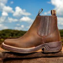 Kit Bota Ortopédica Fazenda con Caña Corta en 100% Cuero Bovino + REGALOS: Cinturón, Gorro y Billetera