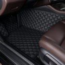 Juego de 5 Alfombras Automotrices Racer en Cuero Legítimo (¡Calidad y Confort!) +REGALO: Mini Aspiradora