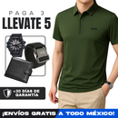 [Llevá 5, Pagá 3] Camisa Polo de Hombre Lanux en Algodón y Poliéster +REGALOS: Reloj, Cinturón y Billetera