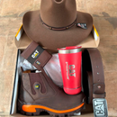 Kit Bota para Hombre Adventure de Piel Genuina con Plantilla Ortopédica +4 REGALOS: Sombrero, Cinturón, Cartera y Vaso Térmico